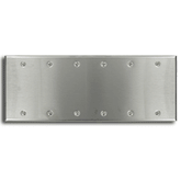 Leviton 84066-40 Commercial Grade Standard Size 6-Gang Blank Plate - Box Mount